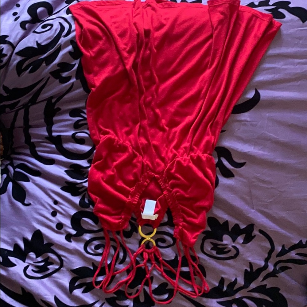 Red spaghetti strap shirt